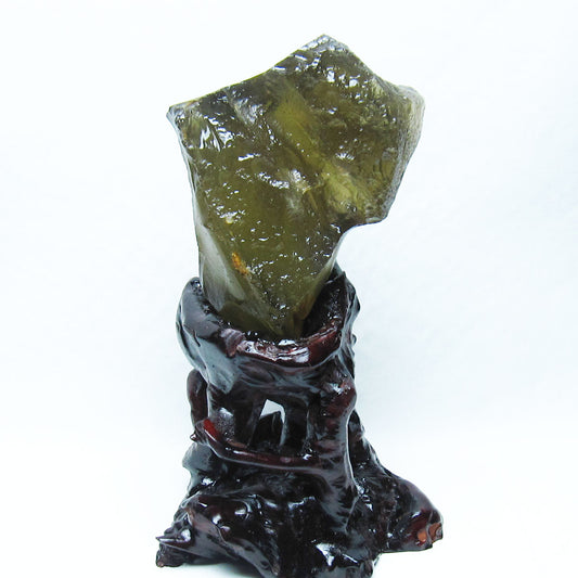 1.2Kg リビアングラス 原石 台座付属 一点物 199-942