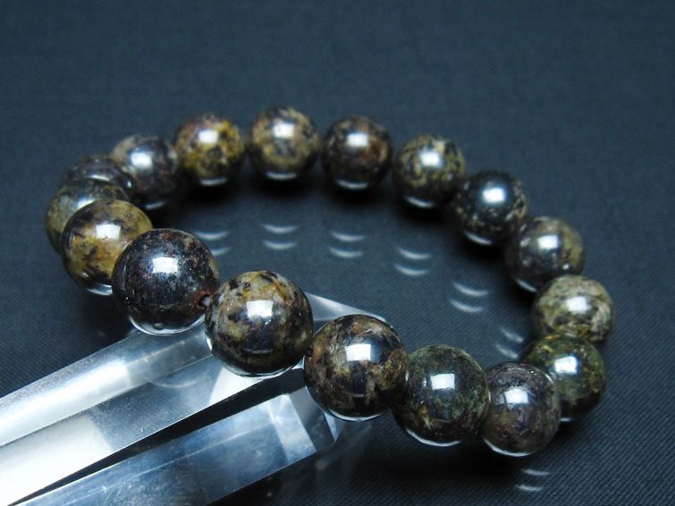 コンドライト ブレスレット サハラNWA869 隕石 12mm 一点物 199-949