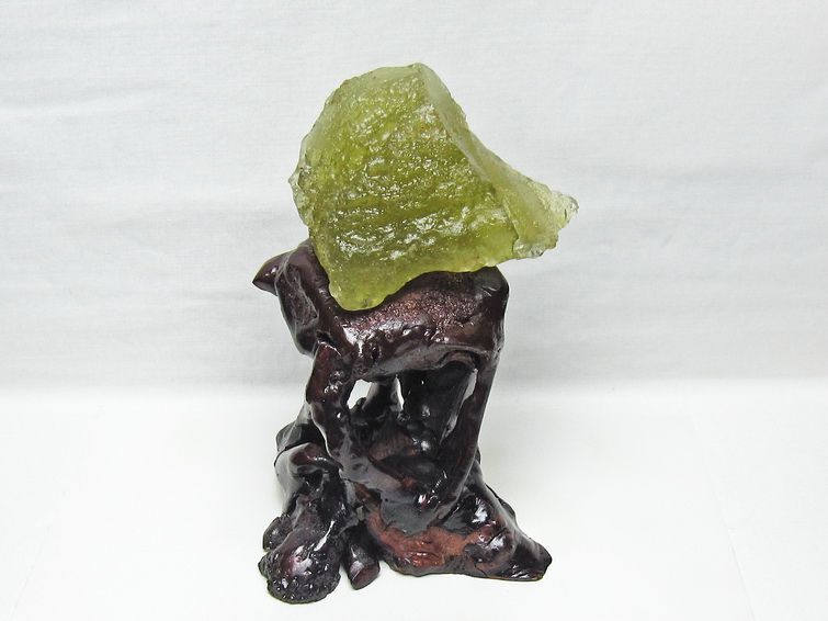 リビアングラス 原石 台座付属 一点物 199-972