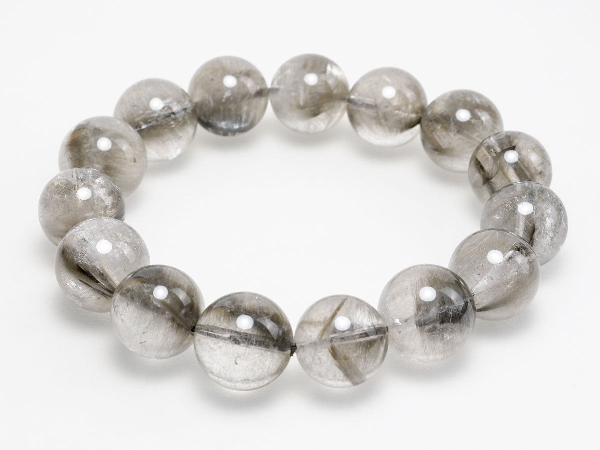 プラチナルチルクォーツ ブレスレット 14mm 一点物 211-1253