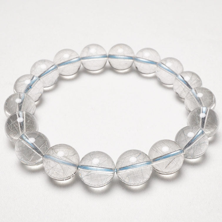ブルー ルチルクォーツ ブレスレット 12mm 一点物 211-1919