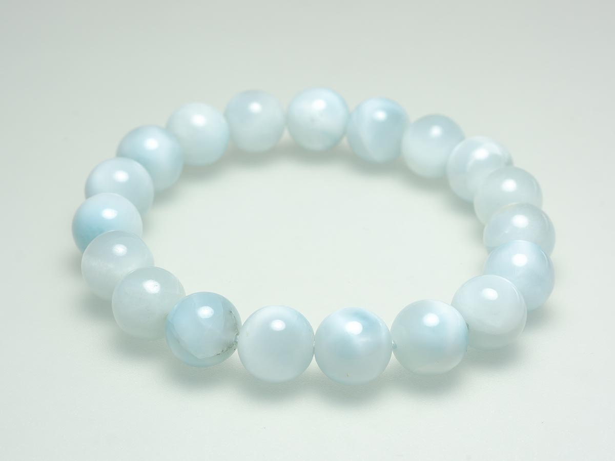 ラリマー ブレスレット 10mm 一点物 211-2535