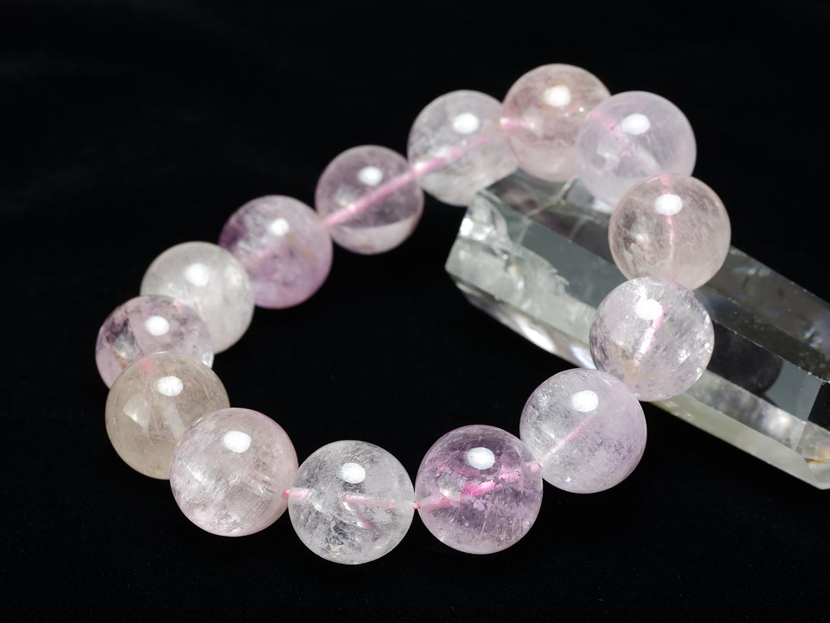クンツァイト ブレスレット 16mm 一点物 211-2590