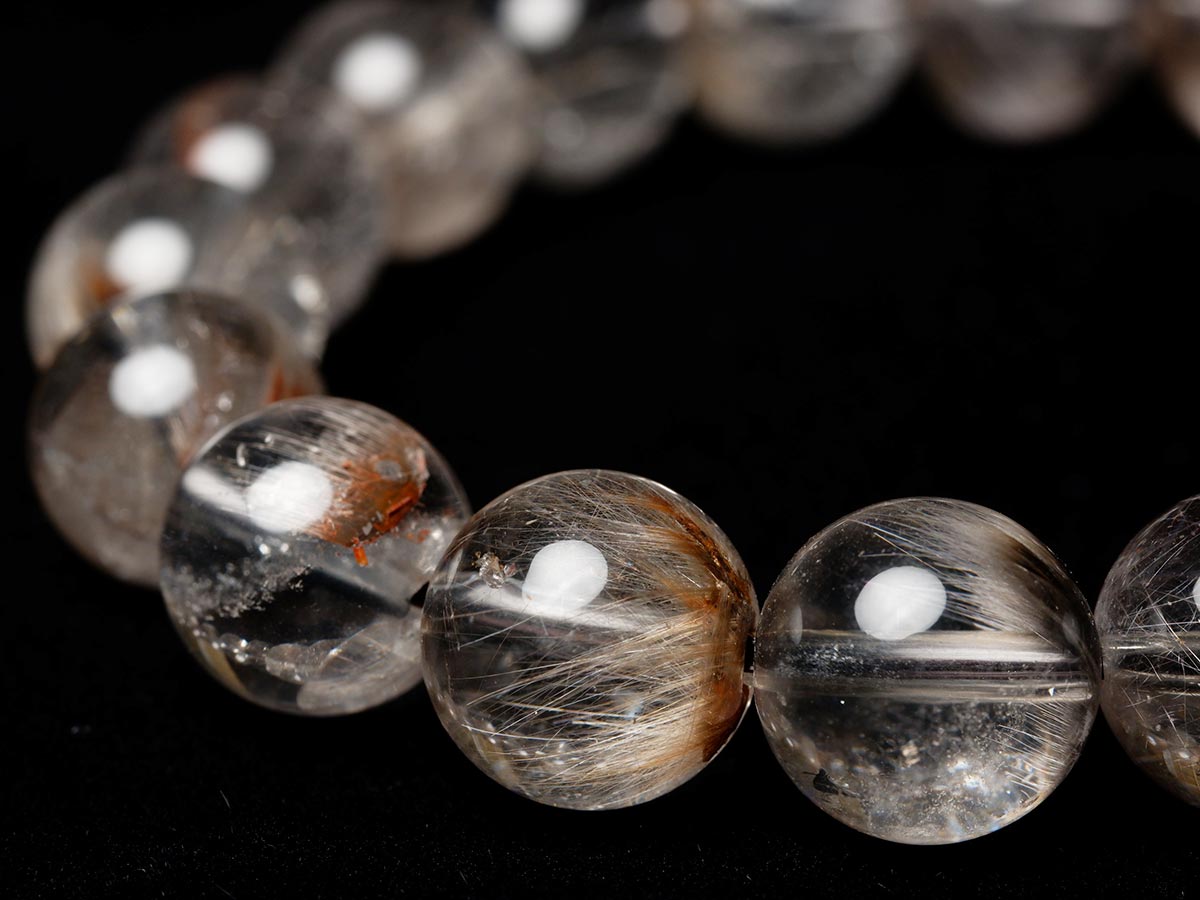 プラチナルチルクォーツ ブレスレット 10mm 一点物 211-4498 [sold out]