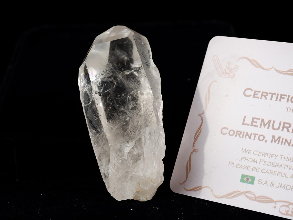 レムリアンシード 水晶 原石 ブラジル ミナスジェライス州 コリント産 証明書付属 一点物 271-852