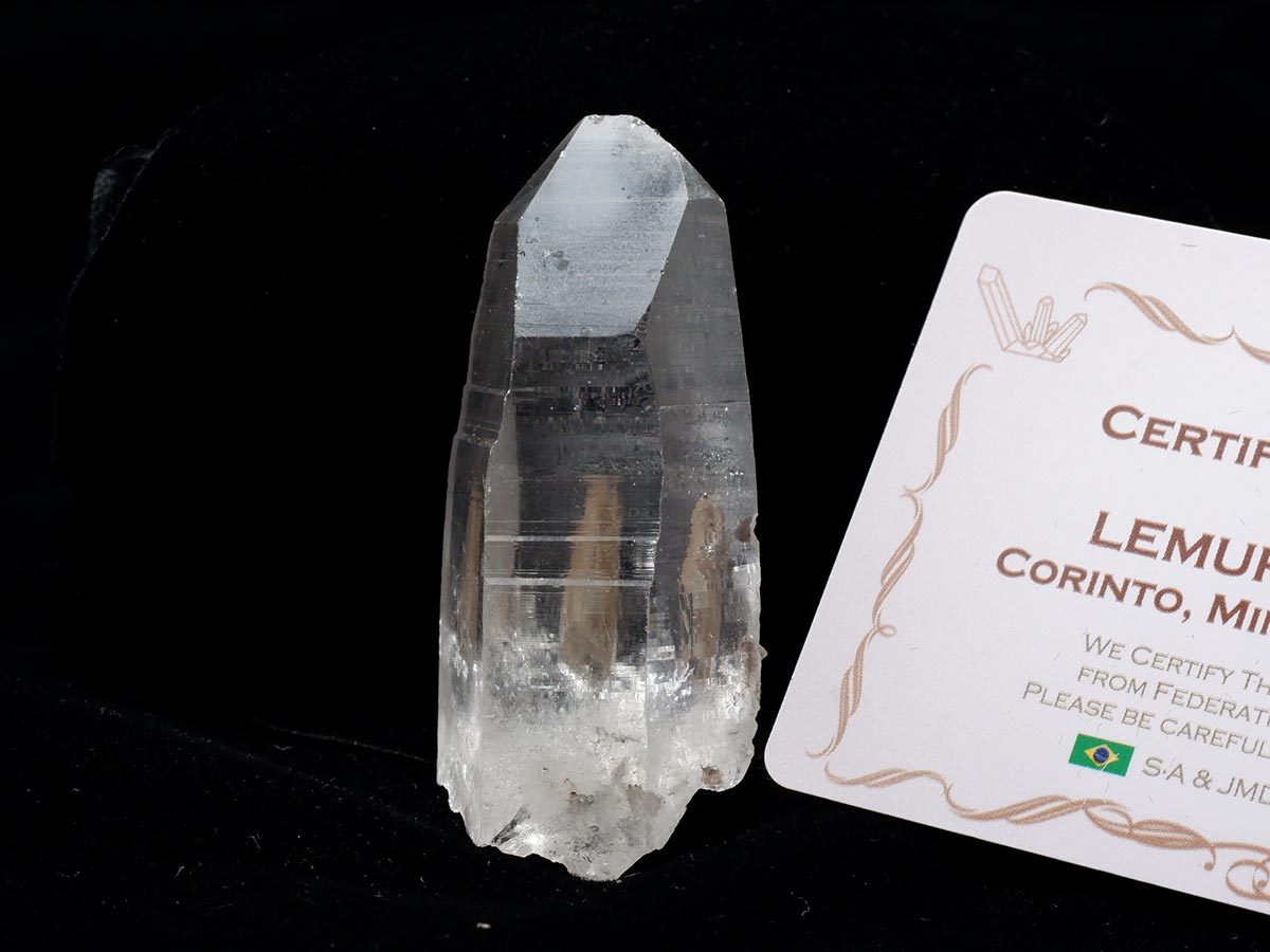 レムリアンシード 水晶 原石 証明書付属 ブラジル ミナスジェライス州 コリント産 レムリアンシードクリスタル 一点物  271-944
