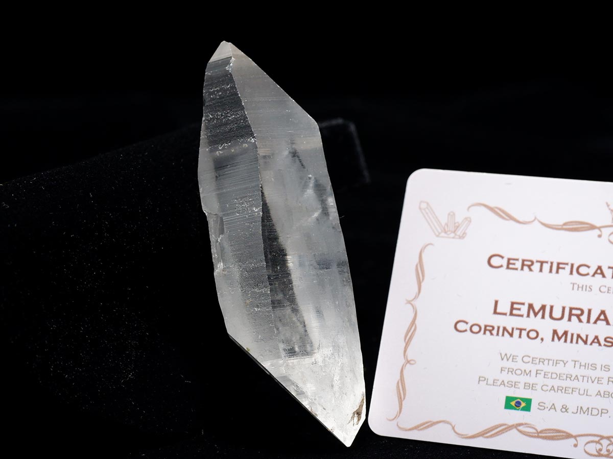 レムリアンシード 水晶 原石 証明書付属 ブラジル ミナスジェライス州 コリント産 レムリアンシードクリスタル 一点物  271-947