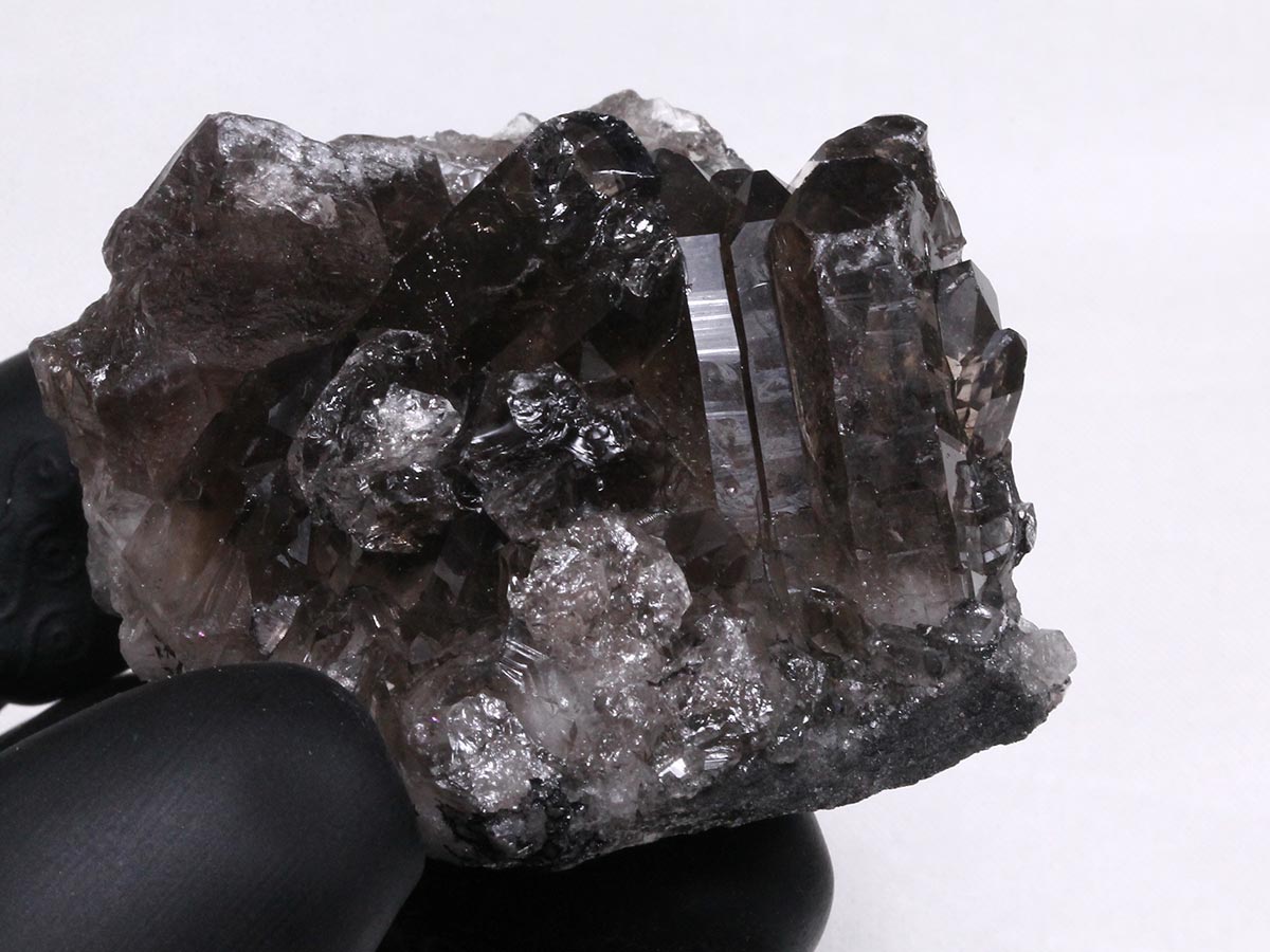 スモーキークォーツ クラスター ブラジル産 煙水晶 原石 一点物 272-318