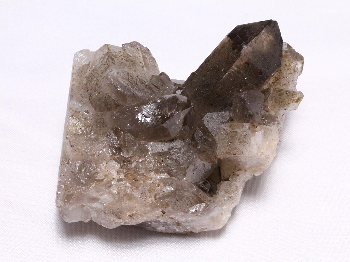 スモーキークォーツ クラスター ブラジル産 煙水晶 原石 一点物 272-320