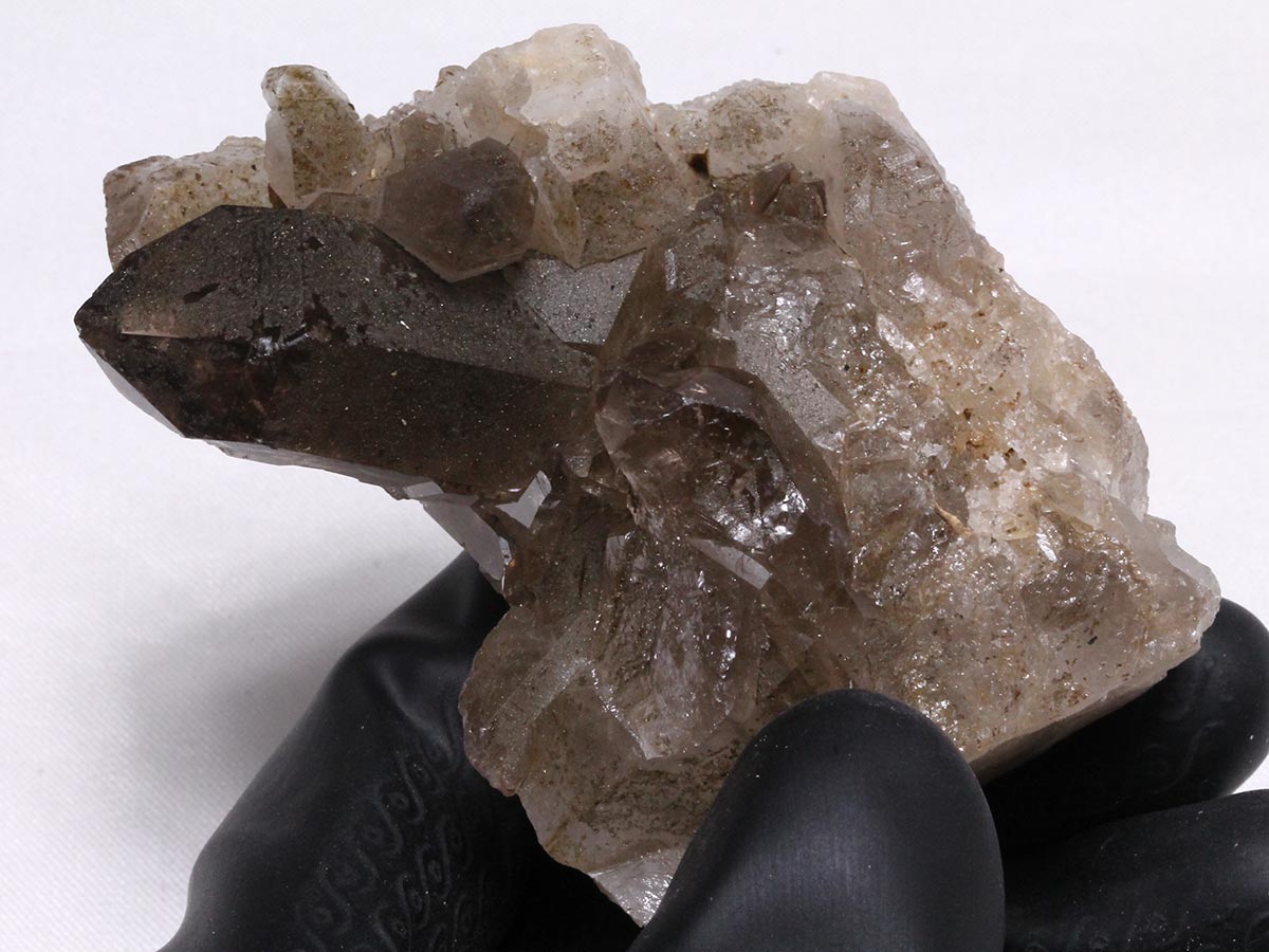 スモーキークォーツ クラスター ブラジル産 煙水晶 原石 一点物 272-320