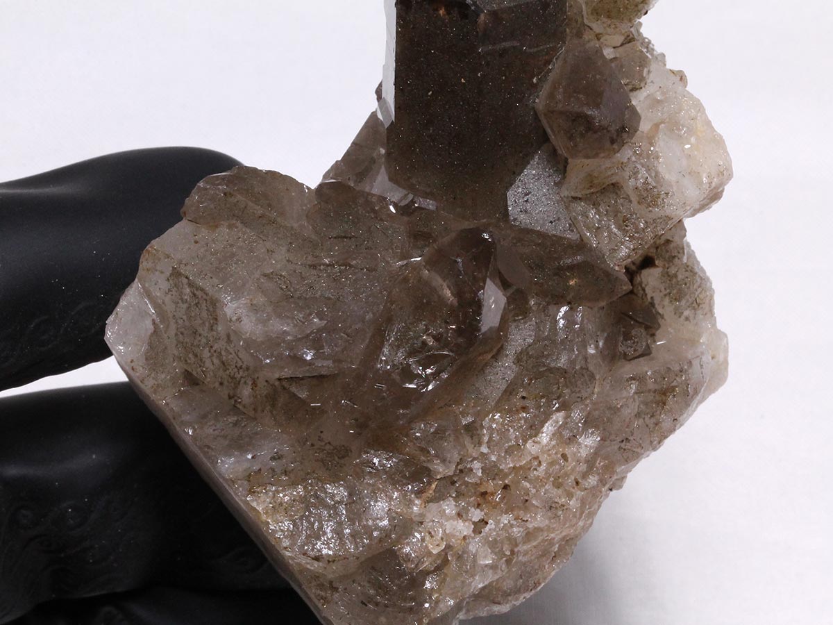 スモーキークォーツ クラスター ブラジル産 煙水晶 原石 一点物 272-320