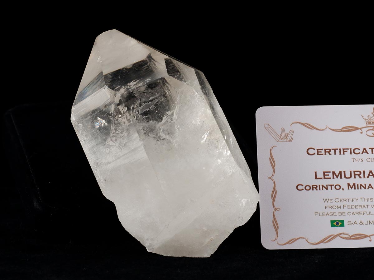 レムリアンシード 水晶 原石 ブラジル ミナスジェライス州 コリント産 証明書付属 一点物 281-298