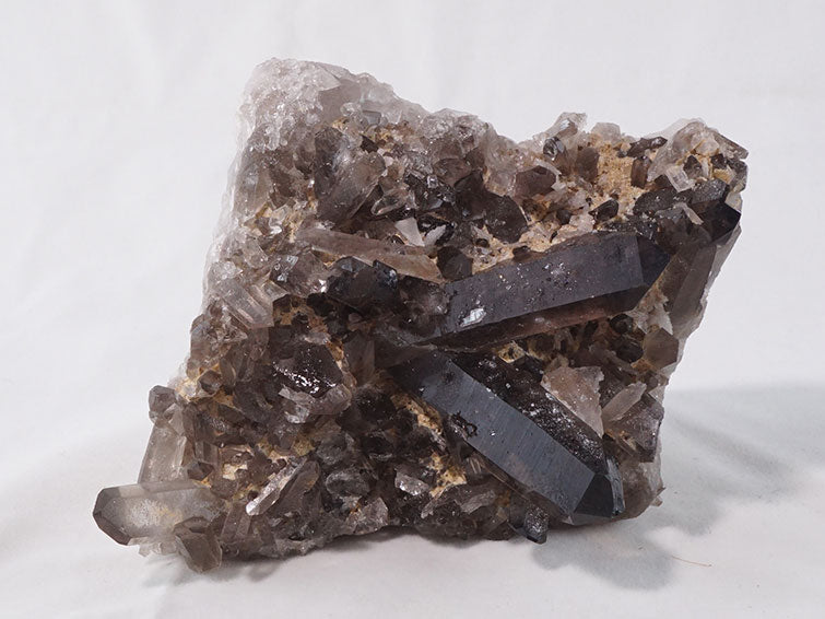 スモーキークォーツ クラスター モリオン 黒水晶 原石 ブラジル産 一点