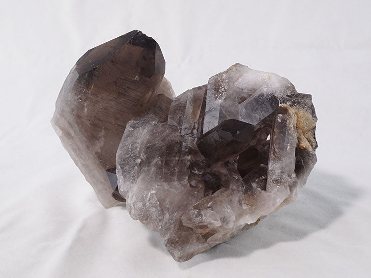 モリオンクラスター/スモーキークォーツクラスター約346.9g 1Kg スモーキークォーツ クラスター 煙水晶 原石 モリオン 黒