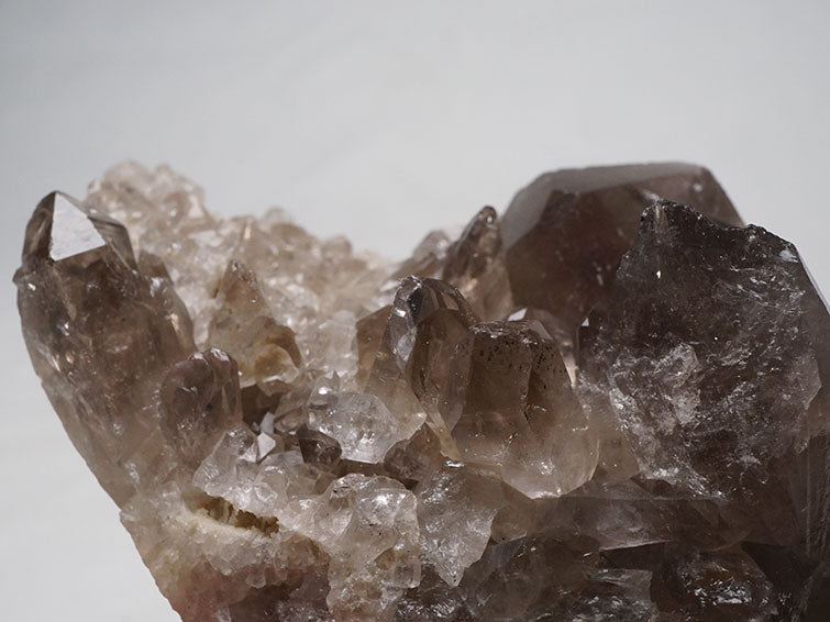 スモーキークォーツ クラスター 煙水晶 原石 モリオン 黒水晶 ブラジル産 一点物 282-518