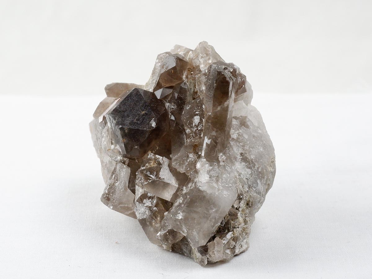 スモーキークォーツ クラスター ブラジル産 煙水晶 原石 一点物 282-725