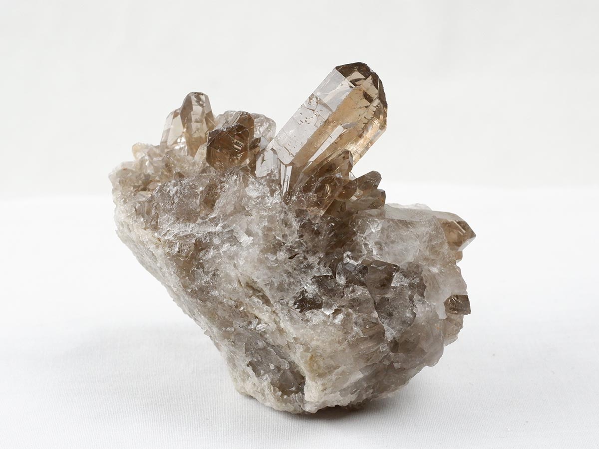 スモーキークォーツ クラスター ブラジル産 煙水晶 原石 一点物 282-726