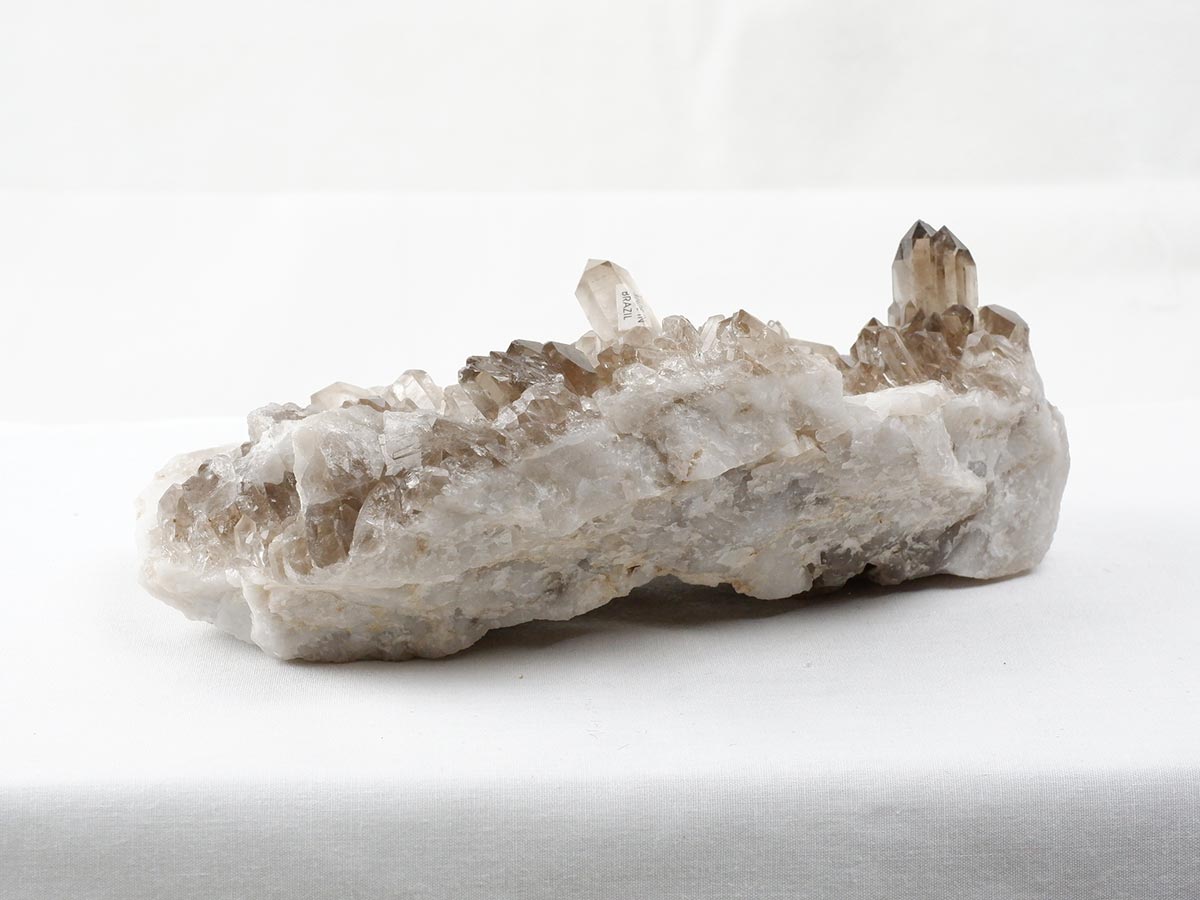 スモーキークォーツ クラスター ブラジル産 煙水晶 原石 一点物 282-727