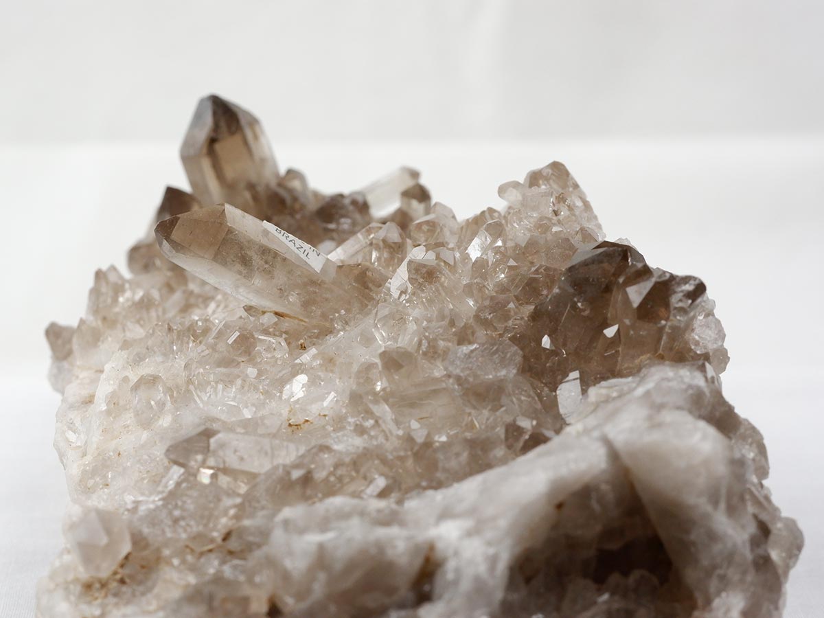 スモーキークォーツ クラスター ブラジル産 煙水晶 原石 一点物 282-727