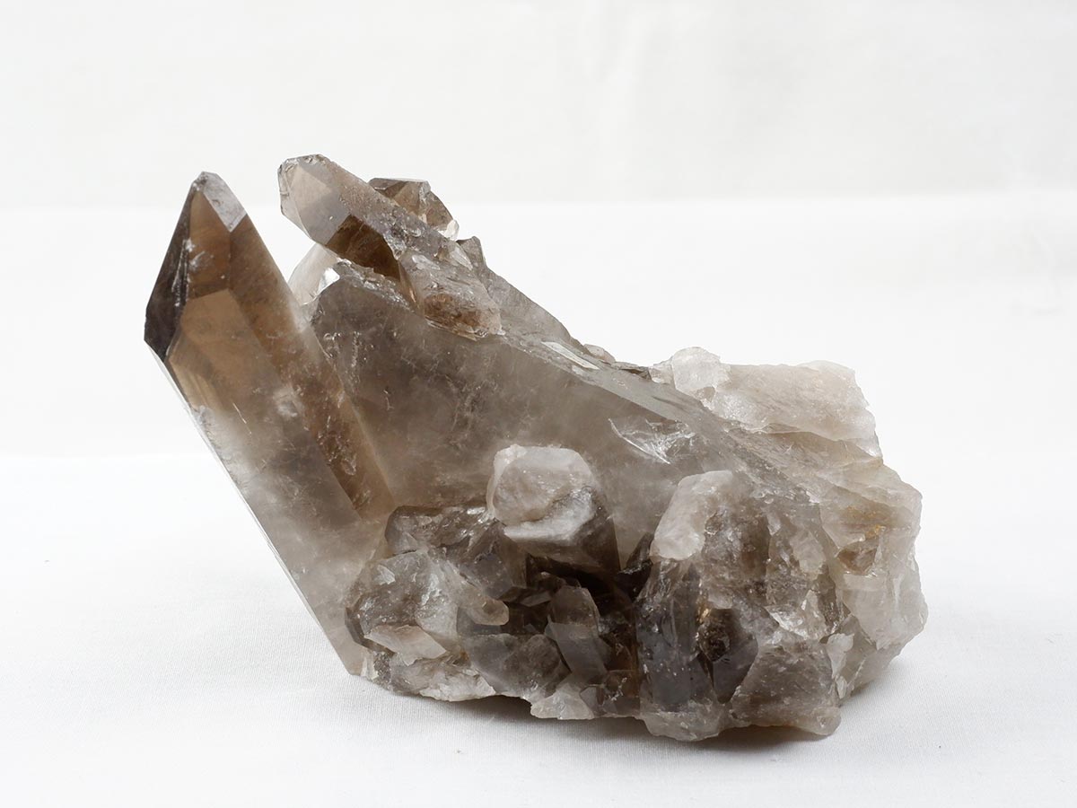 スモーキークォーツ クラスター ブラジル産 煙水晶 原石 一点物 282-730