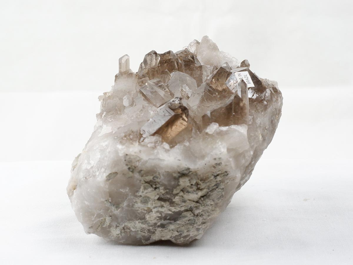 スモーキークォーツ クラスター ブラジル産 煙水晶 原石 一点物 282-731