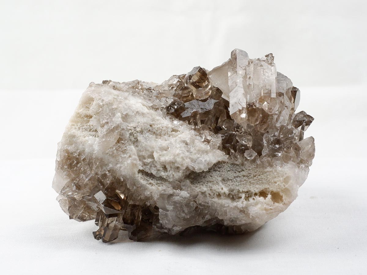 1.1Kg スモーキークォーツ クラスター ブラジル産 煙水晶 原石 一点物 282-732