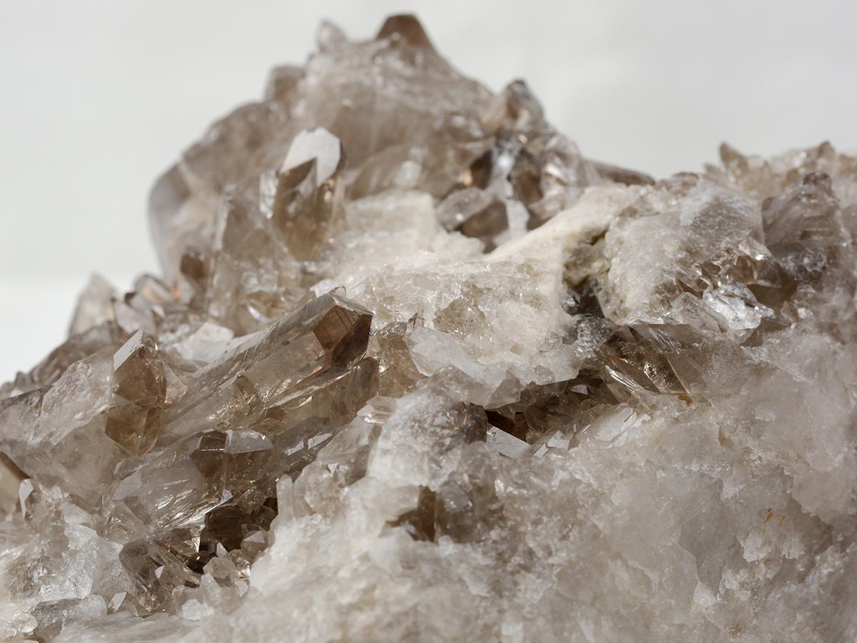 1.1Kg スモーキークォーツ クラスター ブラジル産 煙水晶 原石 一点物