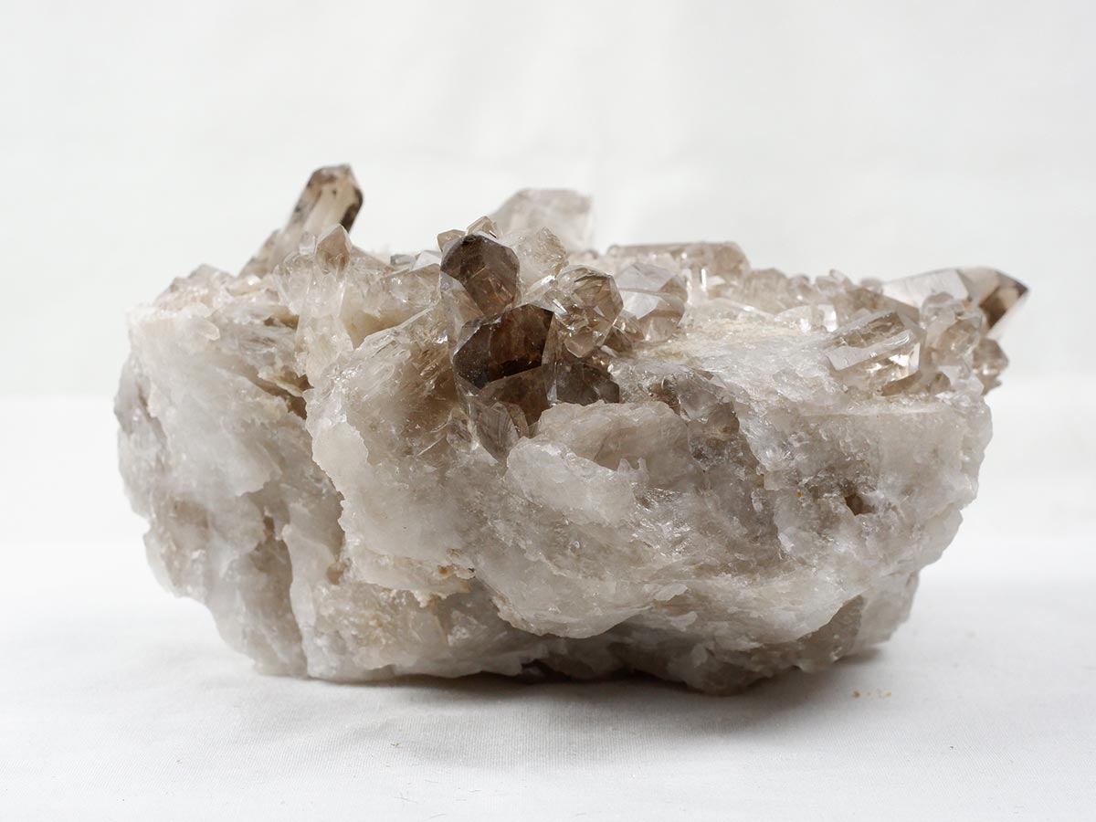 1.1Kg スモーキークォーツ クラスター ブラジル産 煙水晶 原石 一点物 282-733