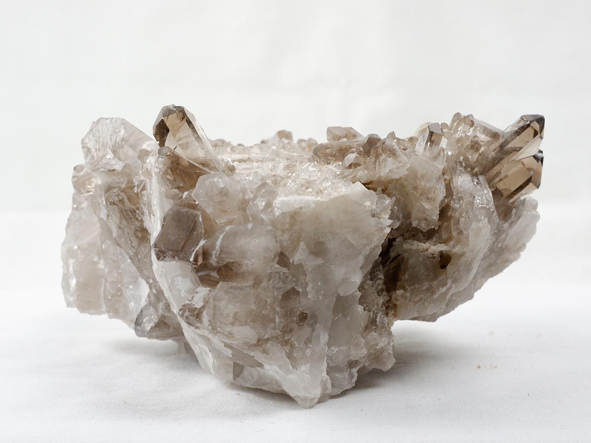 1.1Kg スモーキークォーツ クラスター ブラジル産 煙水晶 原石 一点物 282-733