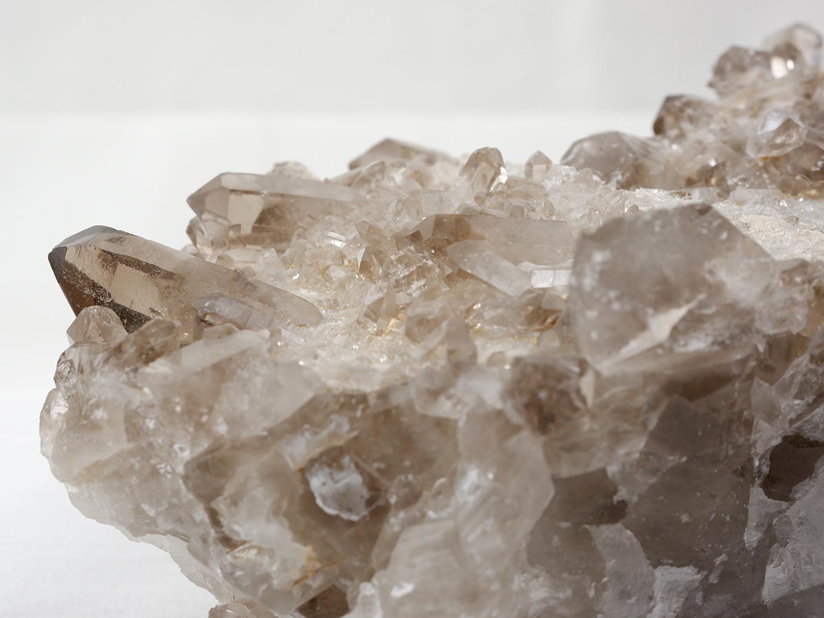 1.1Kg スモーキークォーツ クラスター ブラジル産 煙水晶 原石 一点物 282-733