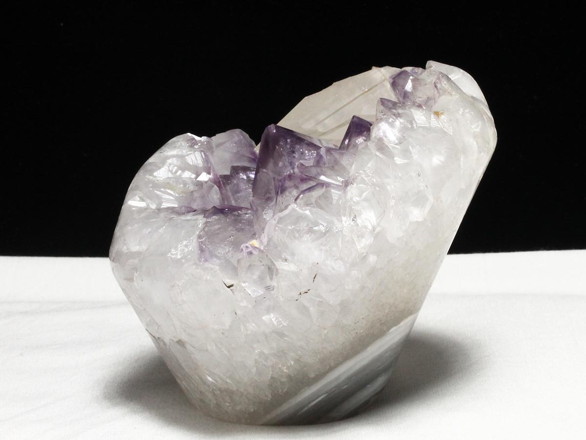 1.3Kg アメジストクラスター 原石 ウルグアイ産 花型 フラワー amethyst 一点物 282-742