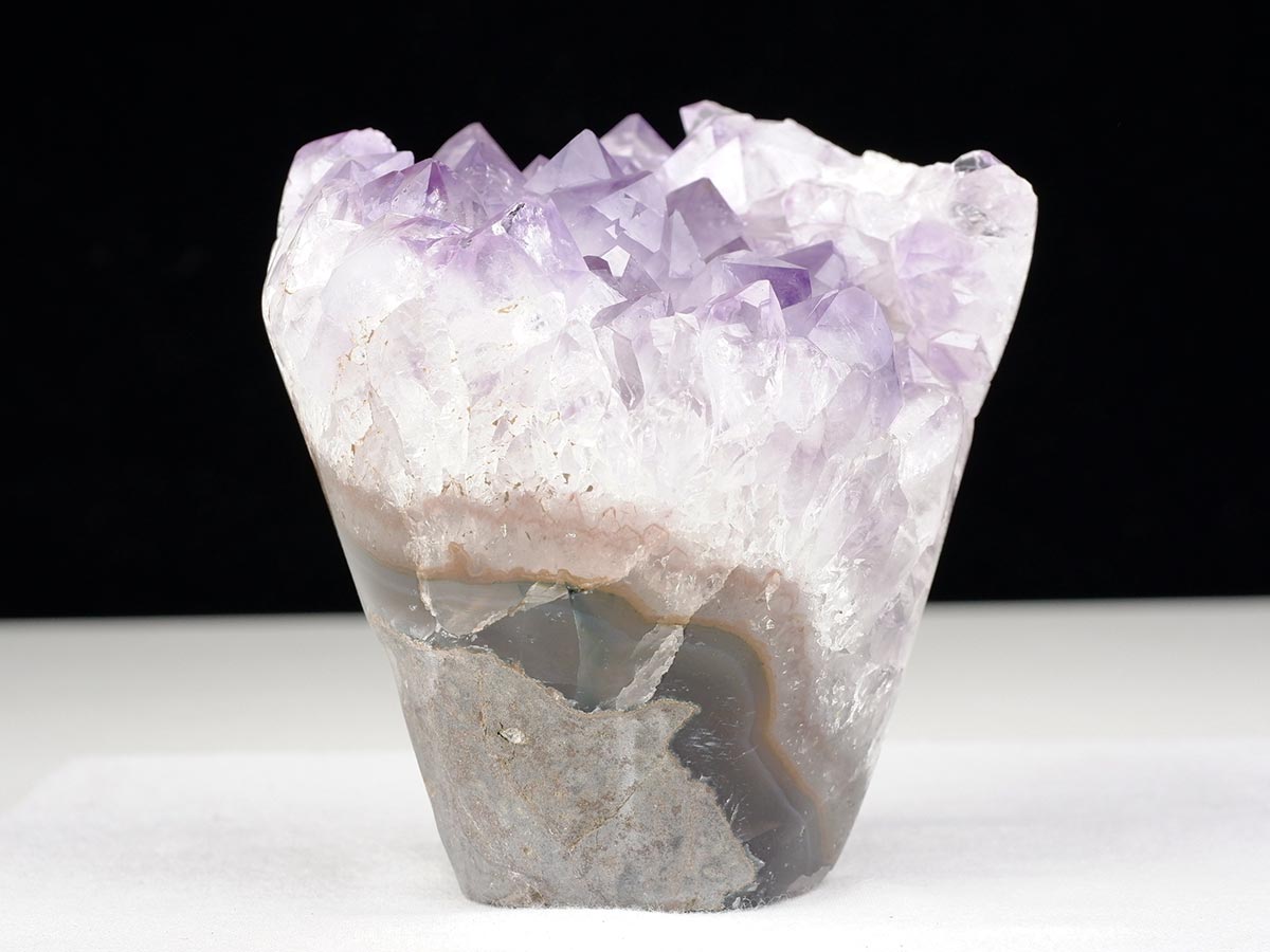 アメジストクラスター 原石 ウルグアイ産 花型 フラワー amethyst 一点物 282-744