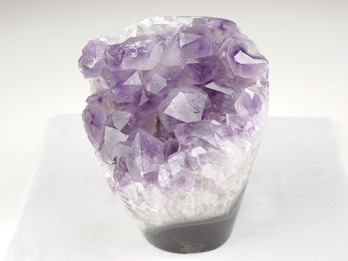 1.5Kg アメジストクラスター 原石 ウルグアイ産 花型 フラワー amethyst 一点物 282-747
