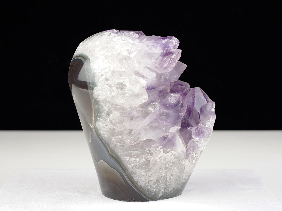 1.5Kg アメジストクラスター 原石 ウルグアイ産 花型 フラワー amethyst 一点物 282-747