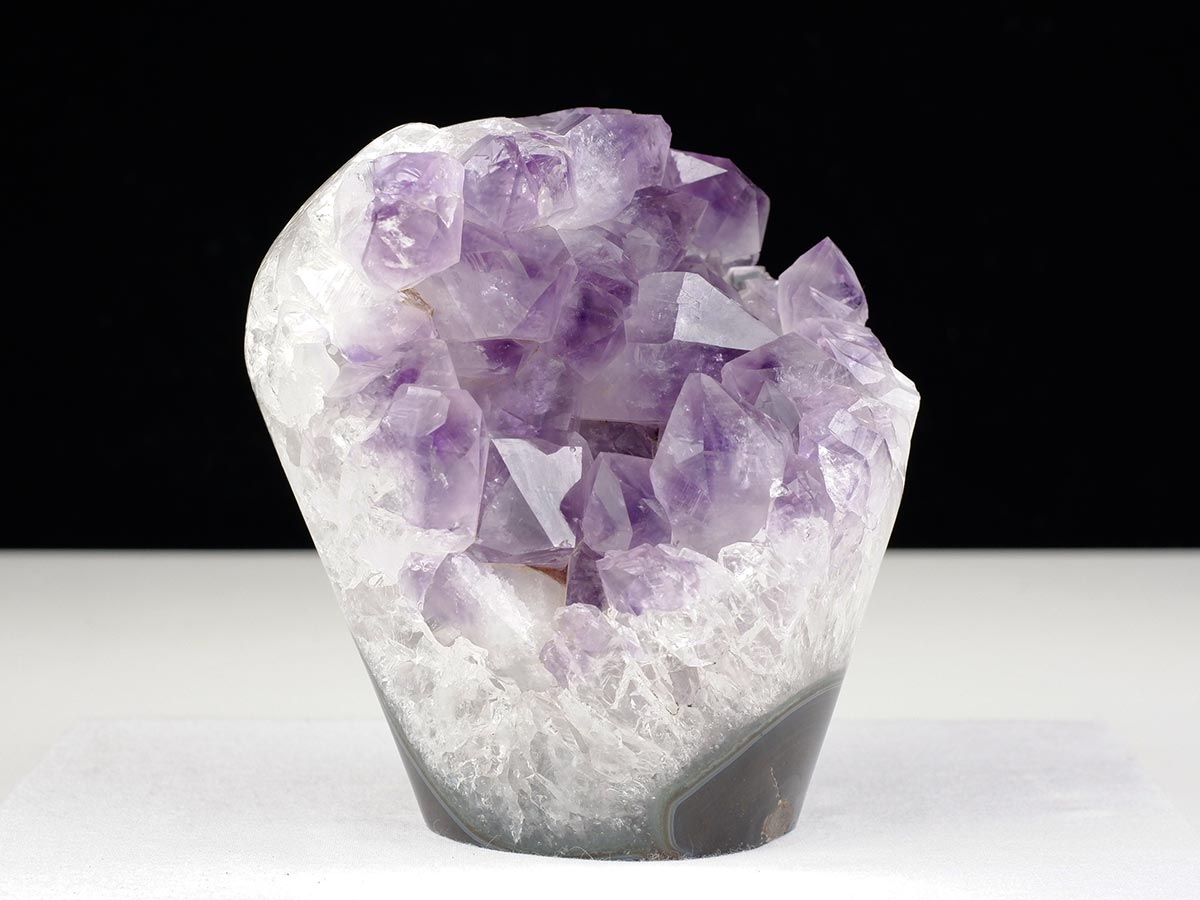 1.5Kg アメジストクラスター 原石 ウルグアイ産 花型 フラワー amethyst 一点物 282-747