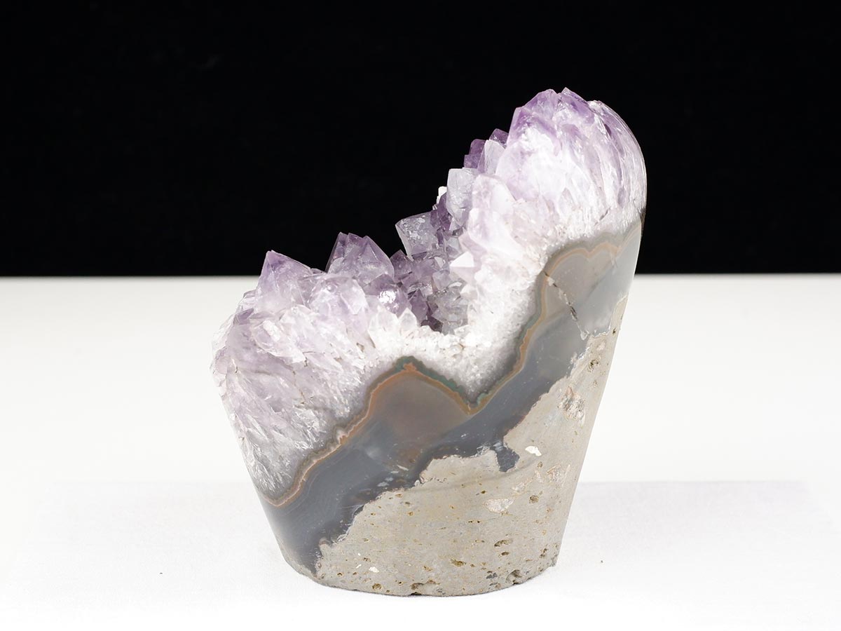 1.3Kg アメジストクラスター 原石 ウルグアイ産 花型 フラワー amethyst 一点物 282-748