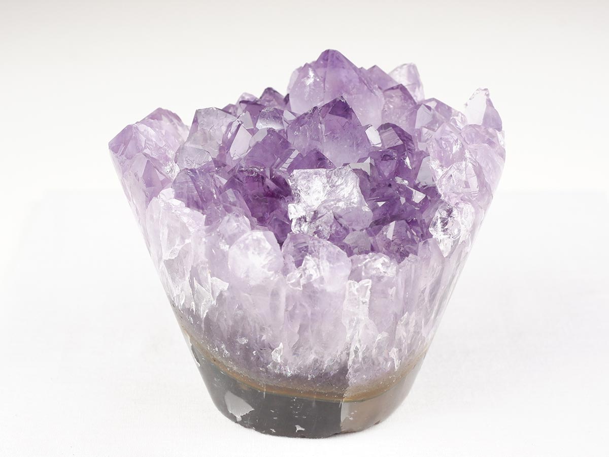 アメジストクラスター 原石 ウルグアイ産 花型 フラワー amethyst 一点物 282-750