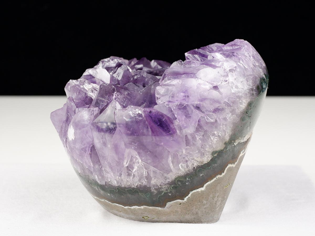 1.3Kg アメジストクラスター 原石 ウルグアイ産 花型 フラワー amethyst 一点物 282-751
