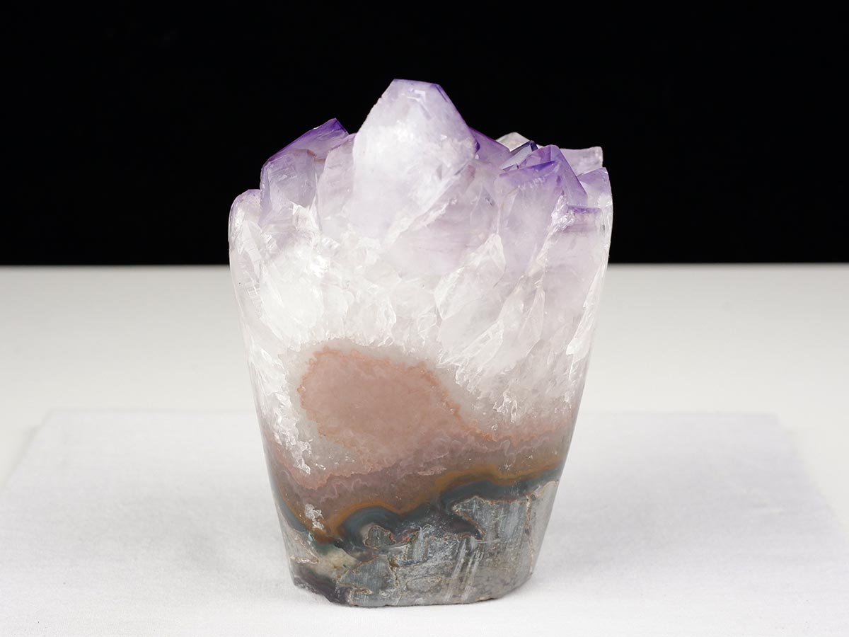 アメジストクラスター 原石 ウルグアイ産 花型 フラワー amethyst 一点物 282-753