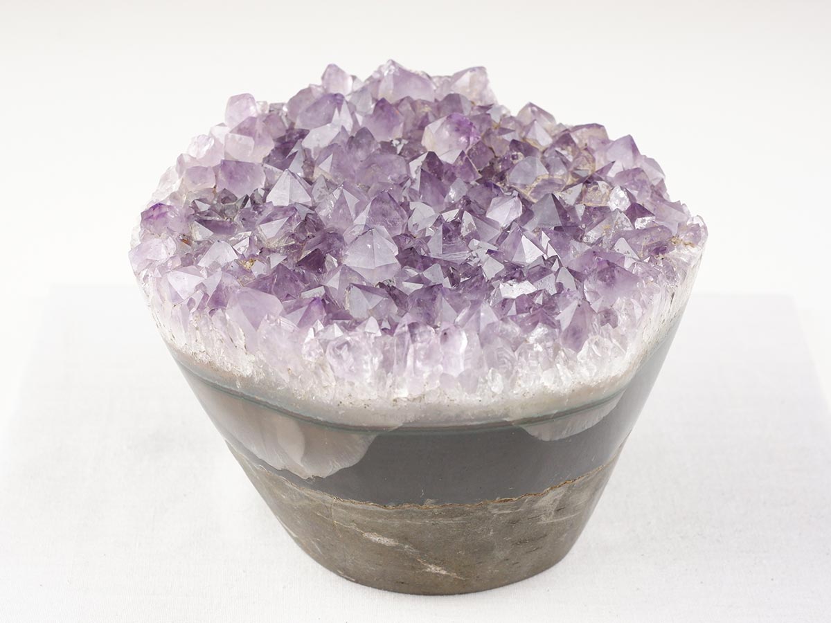 1.4Kg アメジストクラスター 原石 ウルグアイ産 花型 フラワー amethyst 一点物 282-755