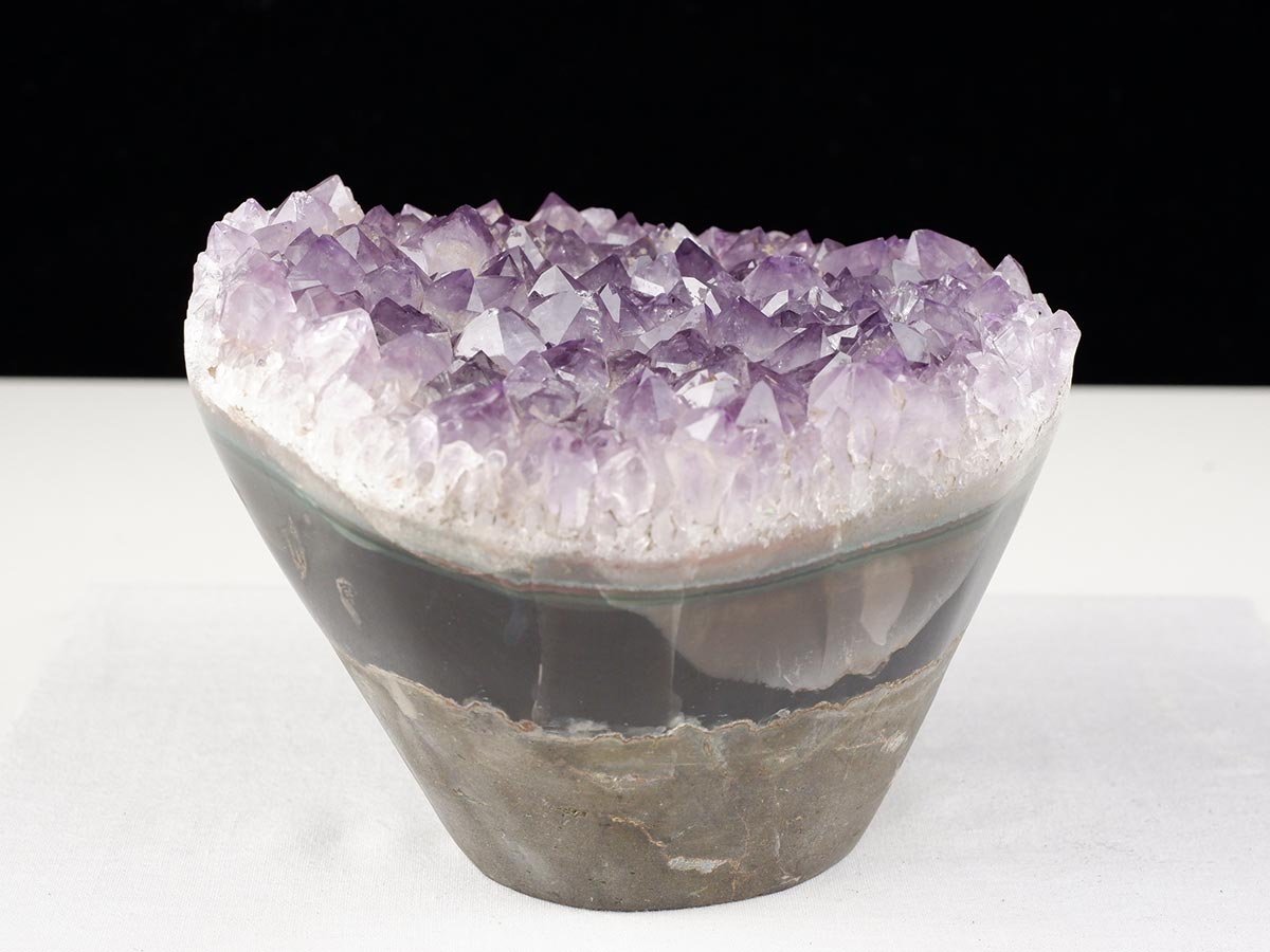 1.4Kg アメジストクラスター 原石 ウルグアイ産 花型 フラワー amethyst 一点物 282-755