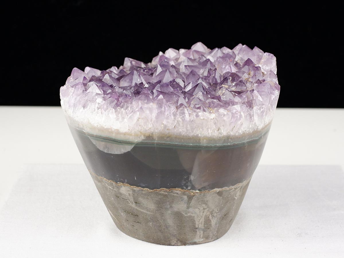 1.4Kg アメジストクラスター 原石 ウルグアイ産 花型 フラワー amethyst 一点物 282-755