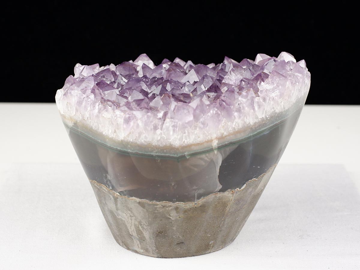 1.4Kg アメジストクラスター 原石 ウルグアイ産 花型 フラワー amethyst 一点物 282-755