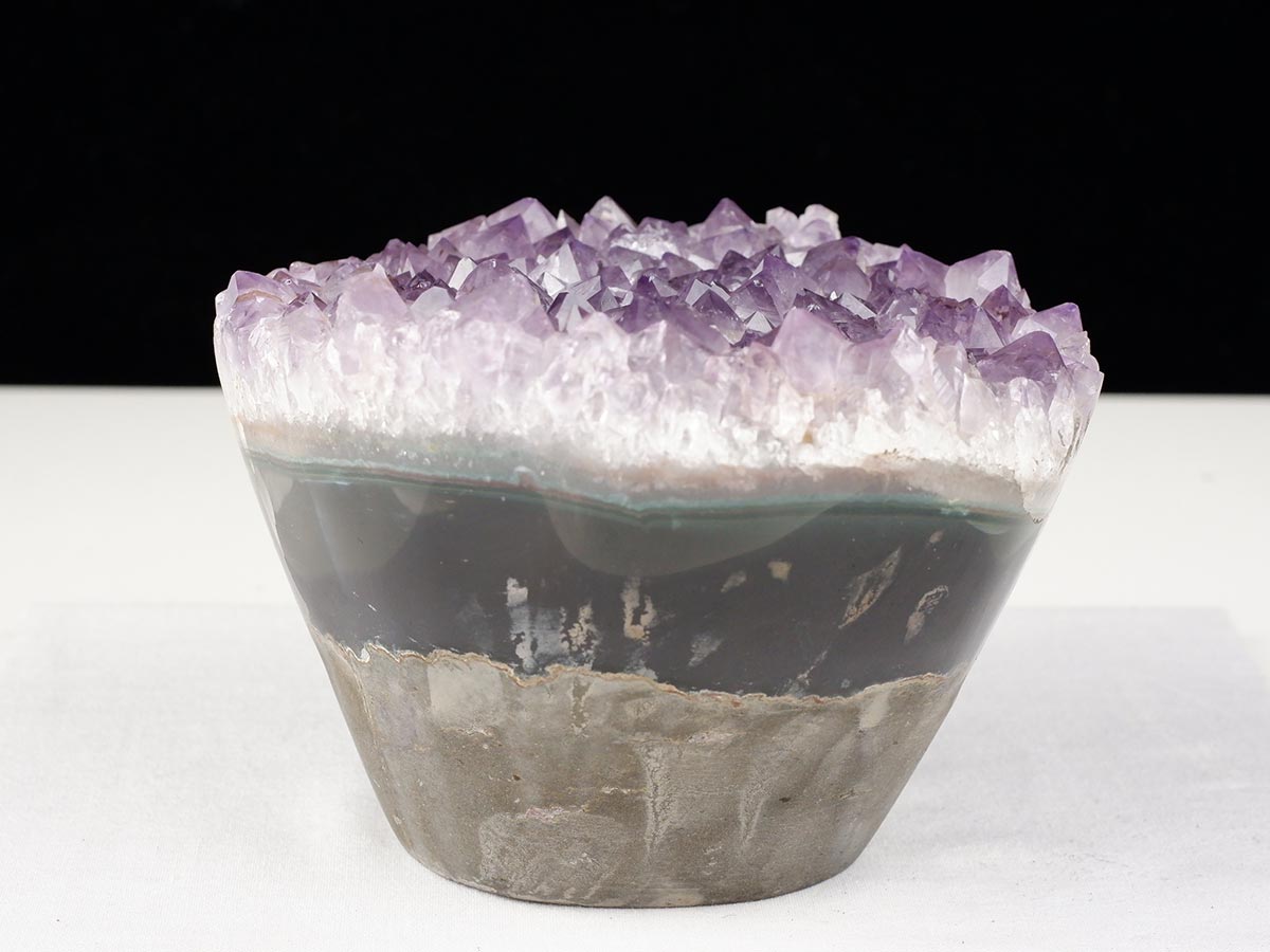 1.4Kg アメジストクラスター 原石 ウルグアイ産 花型 フラワー amethyst 一点物 282-755