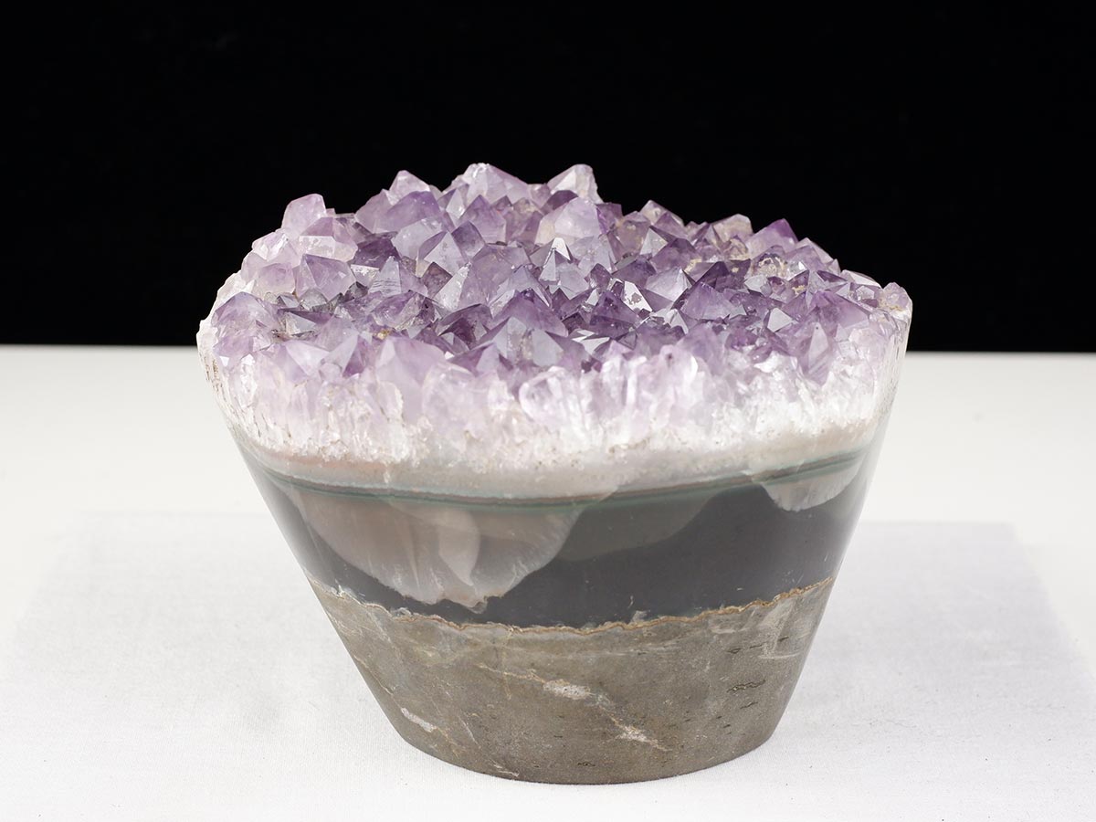 1.4Kg アメジストクラスター 原石 ウルグアイ産 花型 フラワー amethyst 一点物 282-755