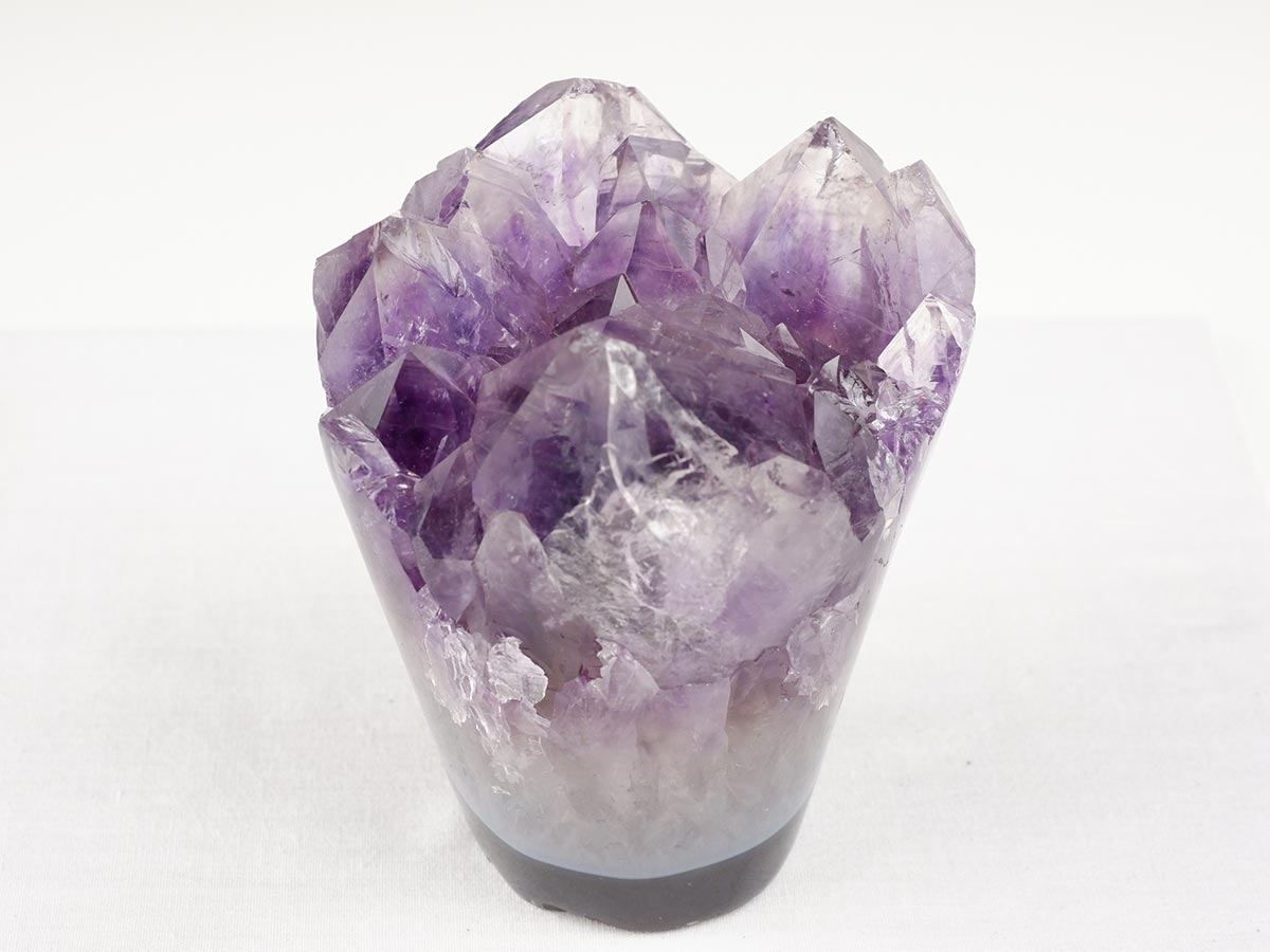 アメジストクラスター 原石 ウルグアイ産 花型 フラワー amethyst 一点物 282-760