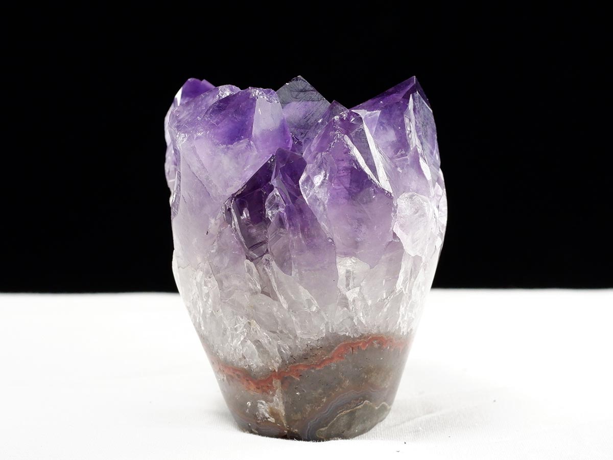 アメジスト クラスター ウルグアイ産 フラワーアメジスト 花型 原石 置物 amethyst 一点物 282-801