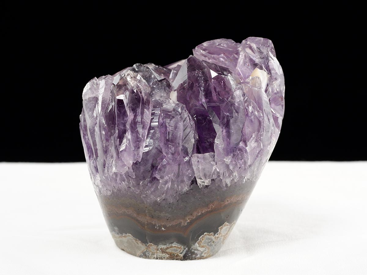 アメジスト クラスター ウルグアイ産 フラワーアメジスト 花型 原石 置物 amethyst 一点物 282-803