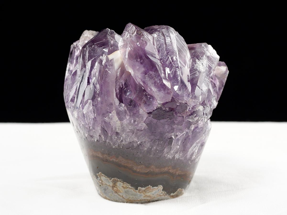 アメジスト クラスター ウルグアイ産 フラワーアメジスト 花型 原石 置物 amethyst 一点物 282-803