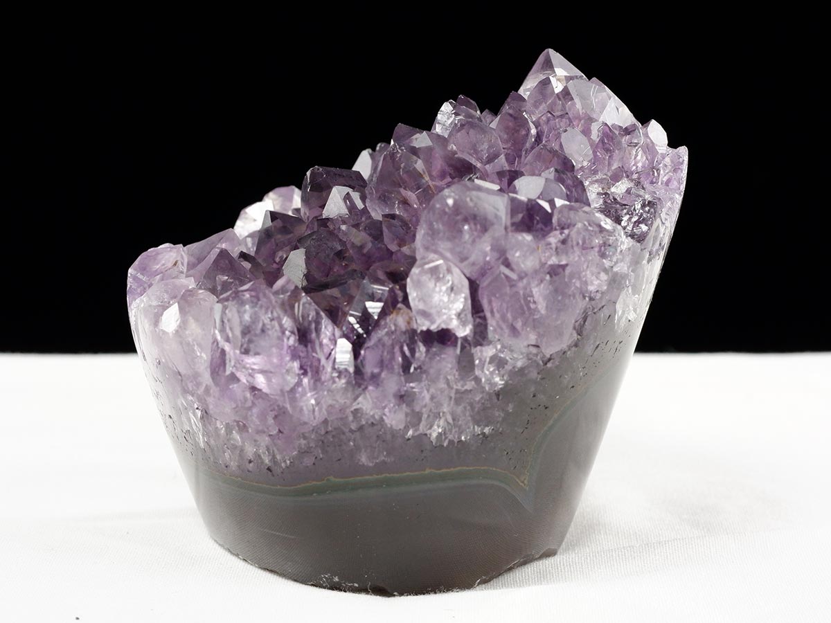 アメジスト クラスター ウルグアイ産 フラワーアメジスト 花型 原石 置物 amethyst 一点物 282-805